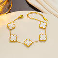 White Van Cleef Inspired Bracelet