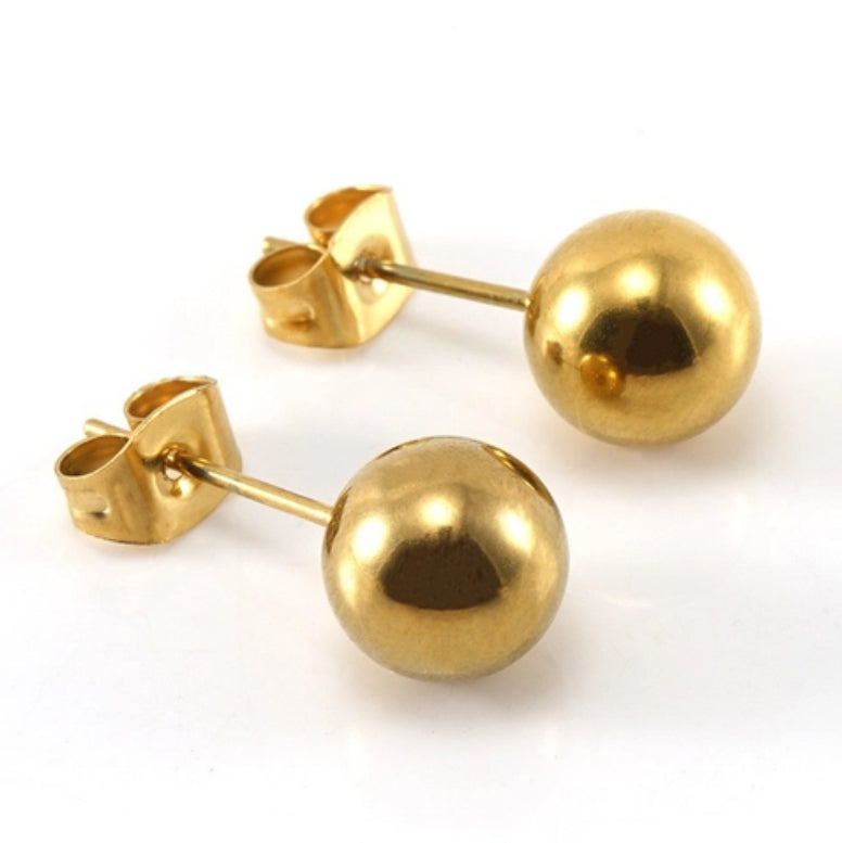 Gold Ball Earrings