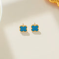 Blue Van Cleef Inspired Earrings