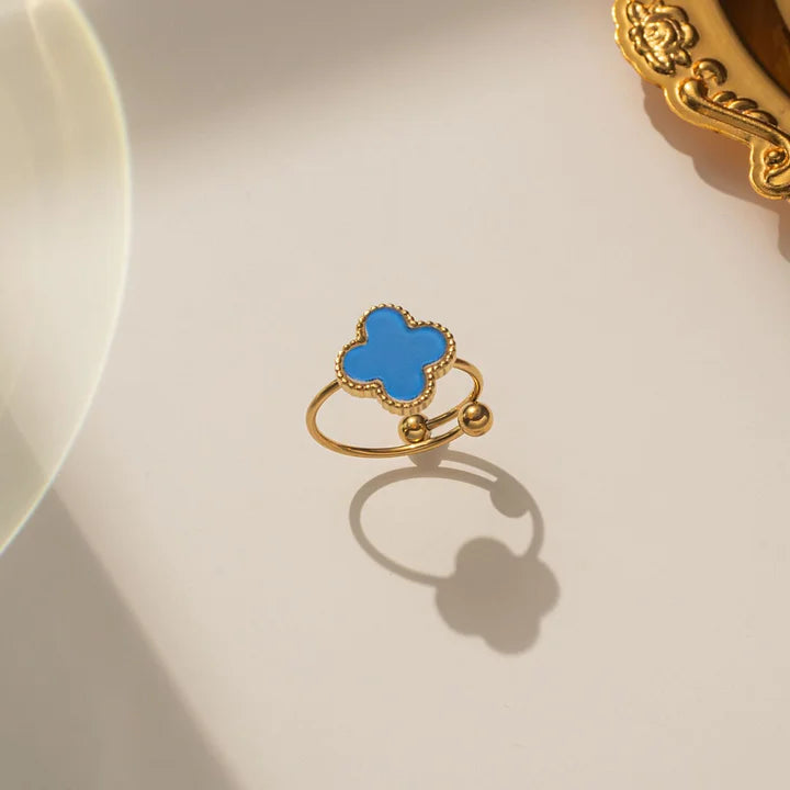Blue Van Cleef Inspired Ring
