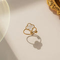 Cream Van Cleef Inspired Ring