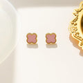 Pink Van Cleef Inspired Earrings