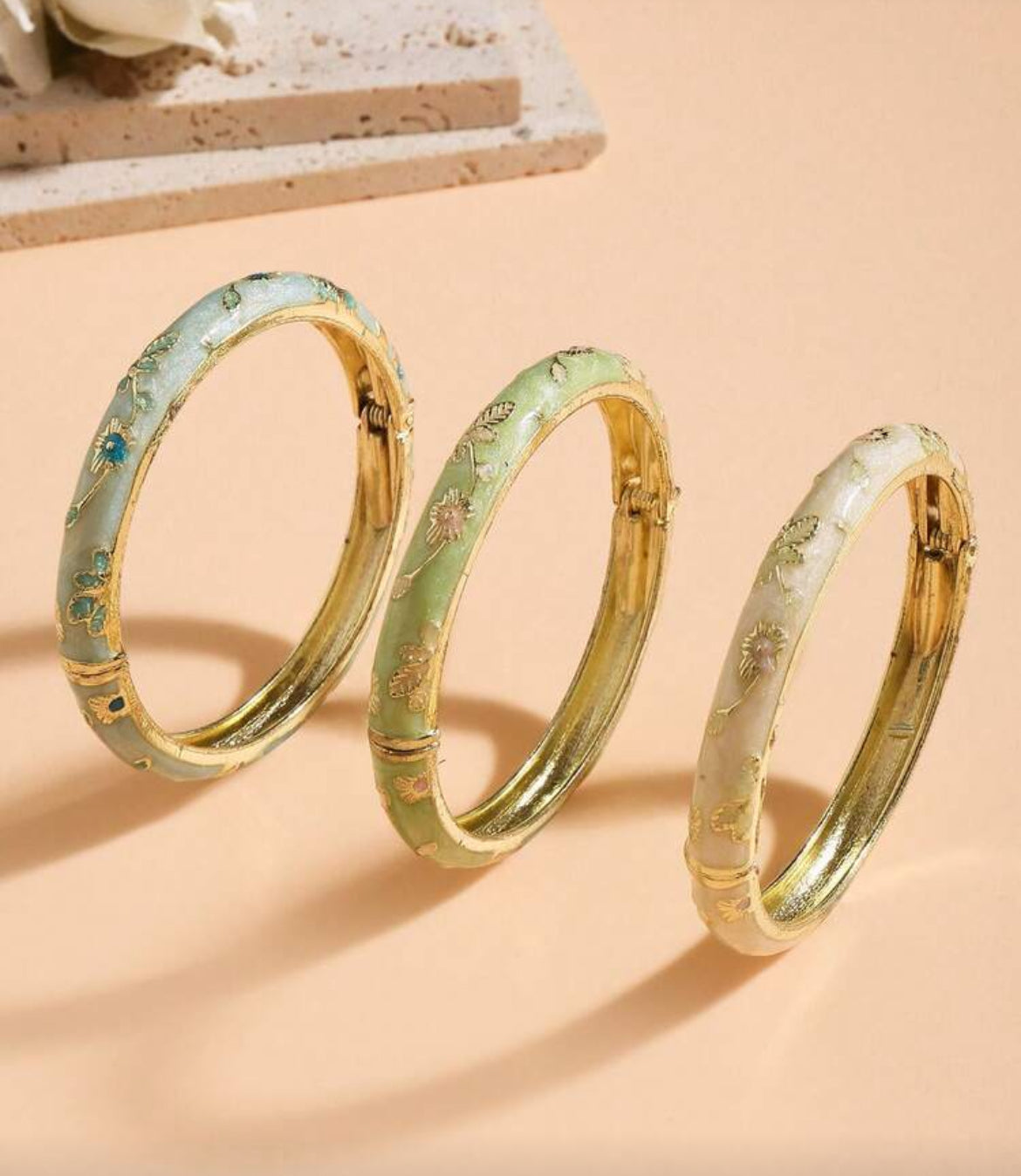 Colored Gold Bangles