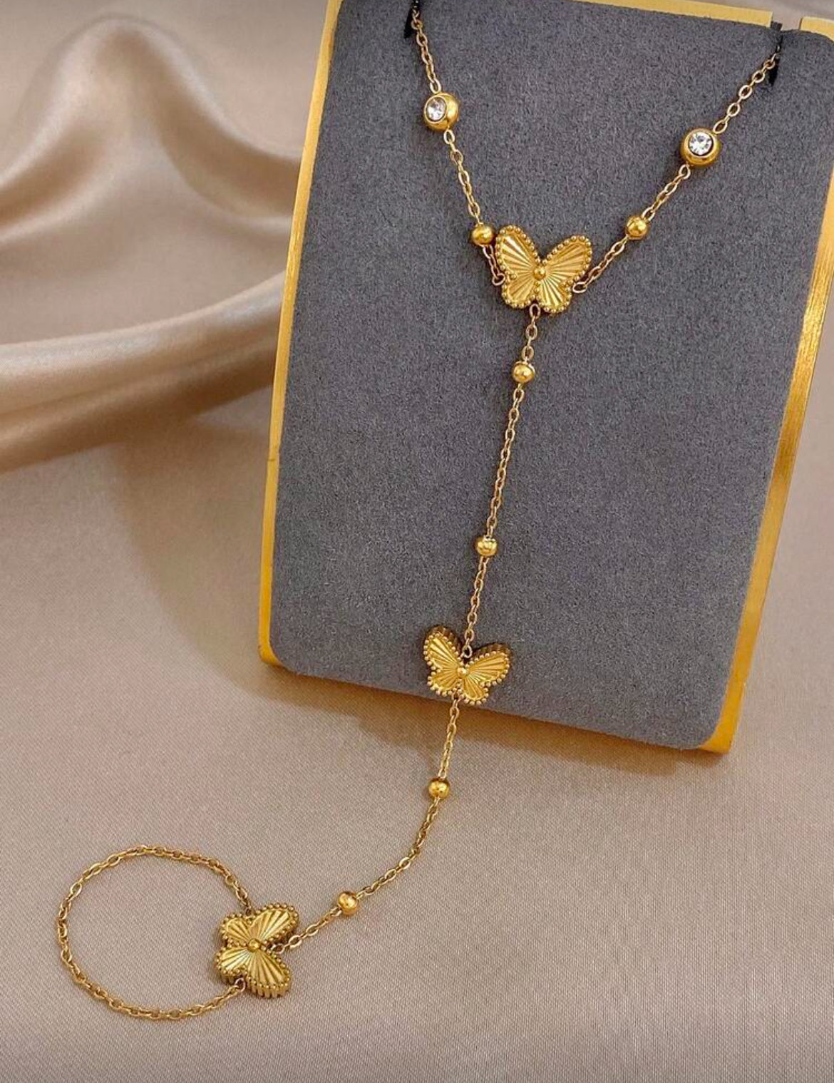 Butterfly Hand Chain - Gold