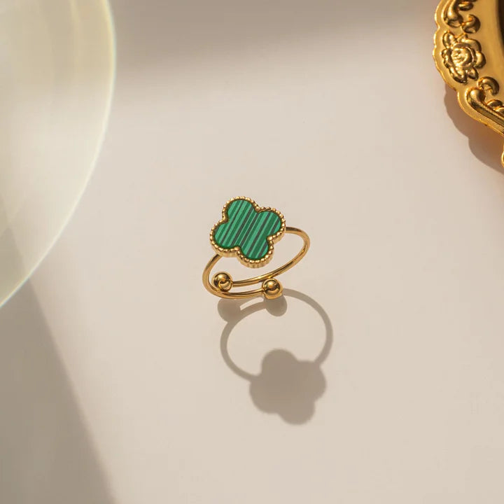 Green Van Cleef Inspired Ring