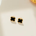 Black Van Cleef Inspired Earrings