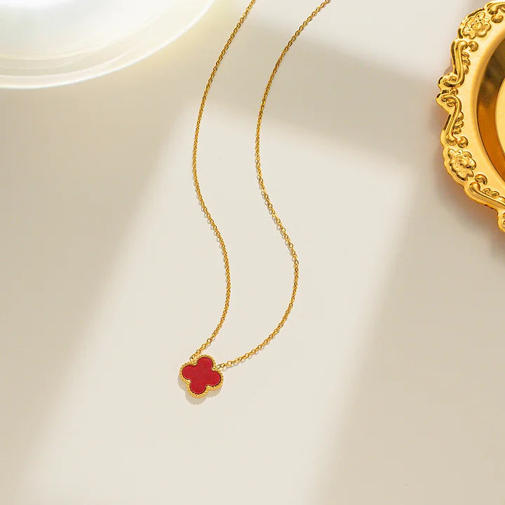 Red Van Cleef Inspired Necklace